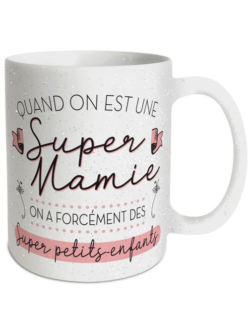 Taza súper abuela con purpurina - Kiabi