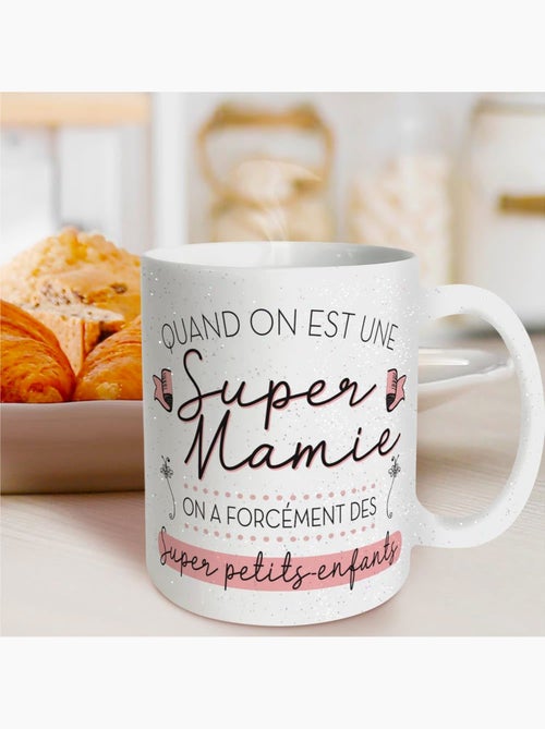 Taza súper abuela con purpurina - Kiabi