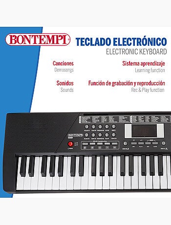 Teclado digital con atril 61 teclas bontempi