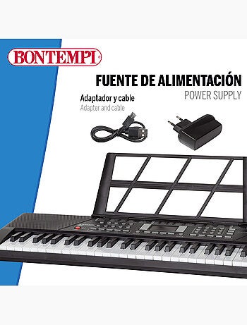 Teclado digital con atril 61 teclas bontempi