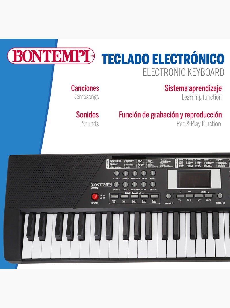 Teclado digital con atril 61 teclas bontempi N/D - Kiabi