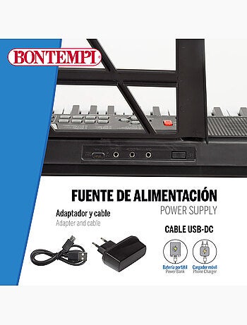 Teclado digital con atril y patas 54 teclas bontempi