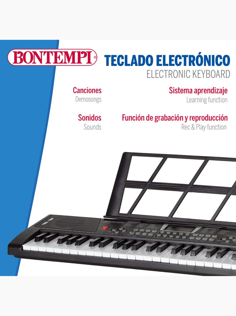 Teclado digital con atril y patas 54 teclas bontempi N/D - Kiabi