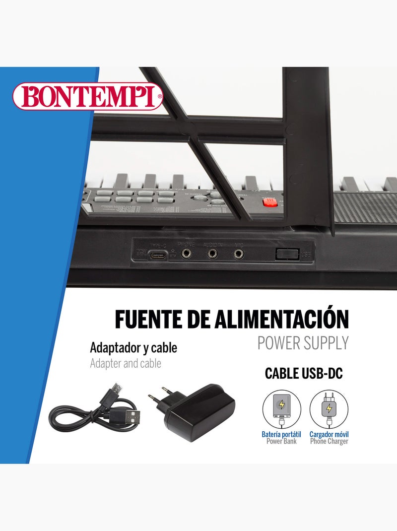 Teclado digital con atril y patas 54 teclas bontempi N/D - Kiabi