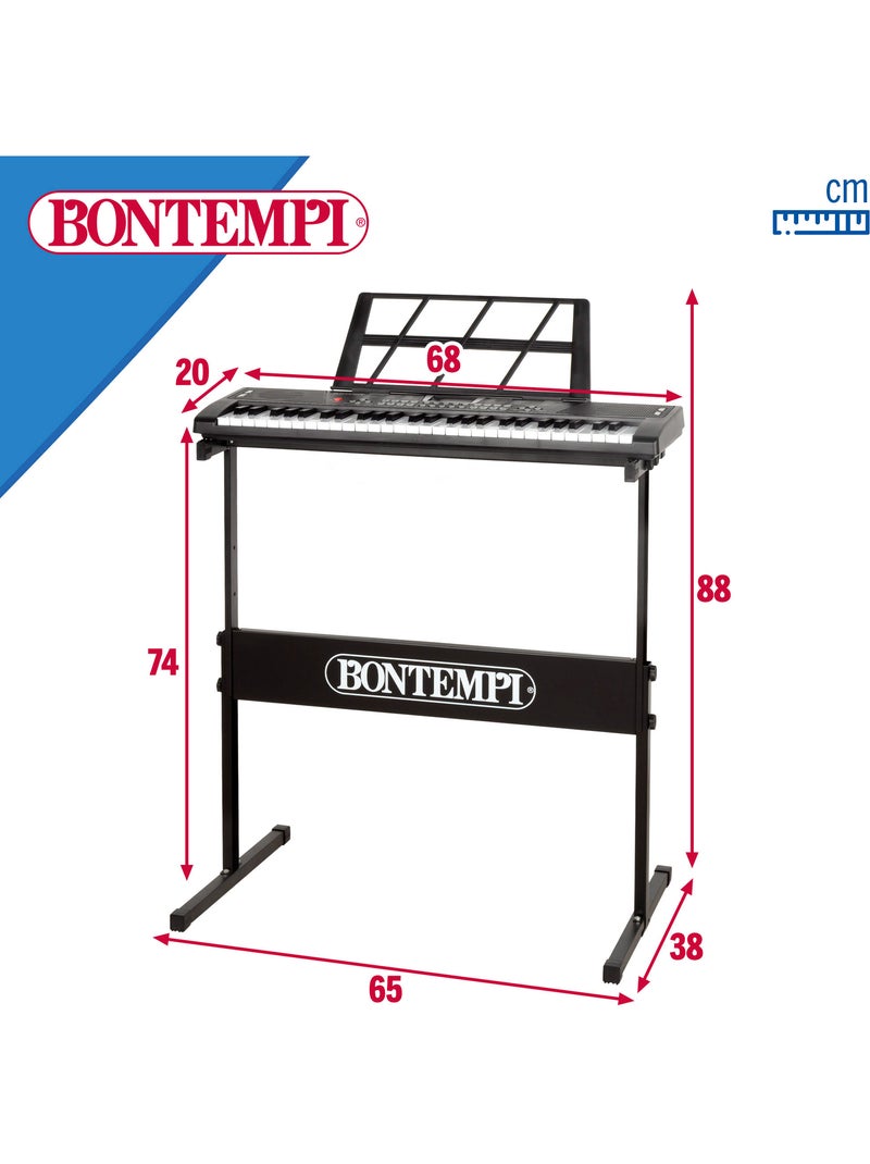 Teclado digital con atril y patas 54 teclas bontempi N/D - Kiabi