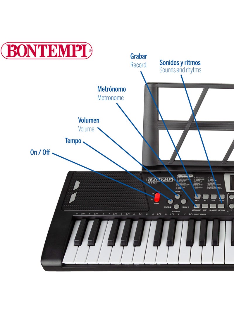 Teclado digital con atril y patas 54 teclas bontempi N/D - Kiabi