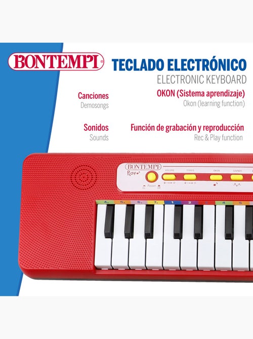 Teclado piano electrónico 32 teclas para niños bontempi - Kiabi Teclado piano electrónico 32 teclas para niños bontempi - Kiabi