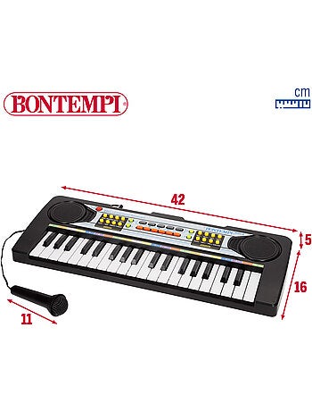 Teclado piano electrónico c/micrófono 37 teclas para niños bontempi