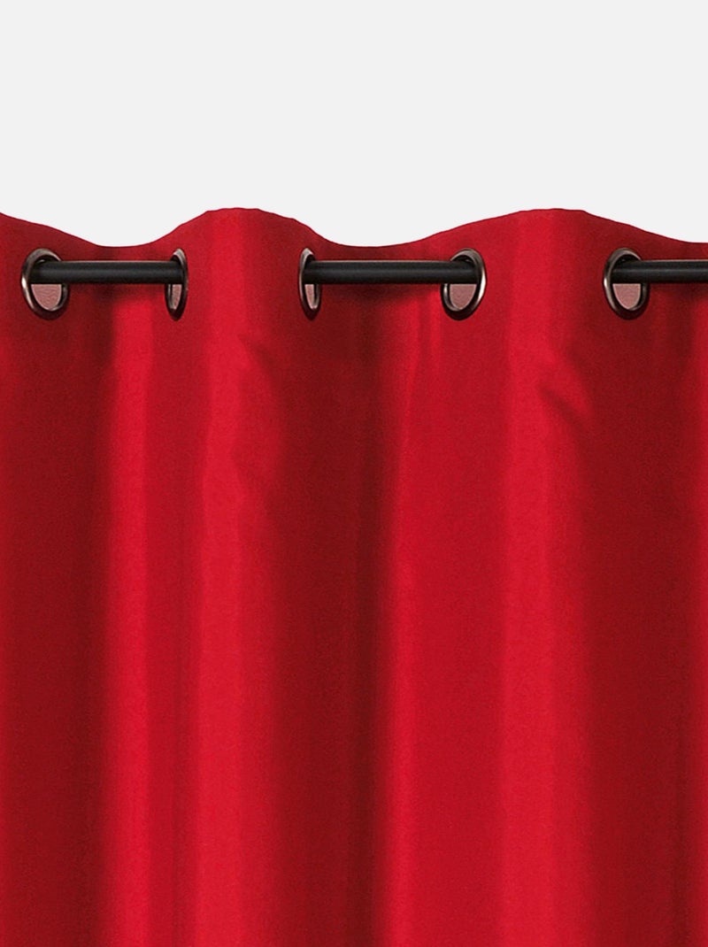 Tejido de cortina ignífugo de media malla M1 Rojo - Kiabi