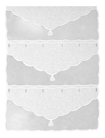 Tejido modular bordado blanco espíritu naturaleza