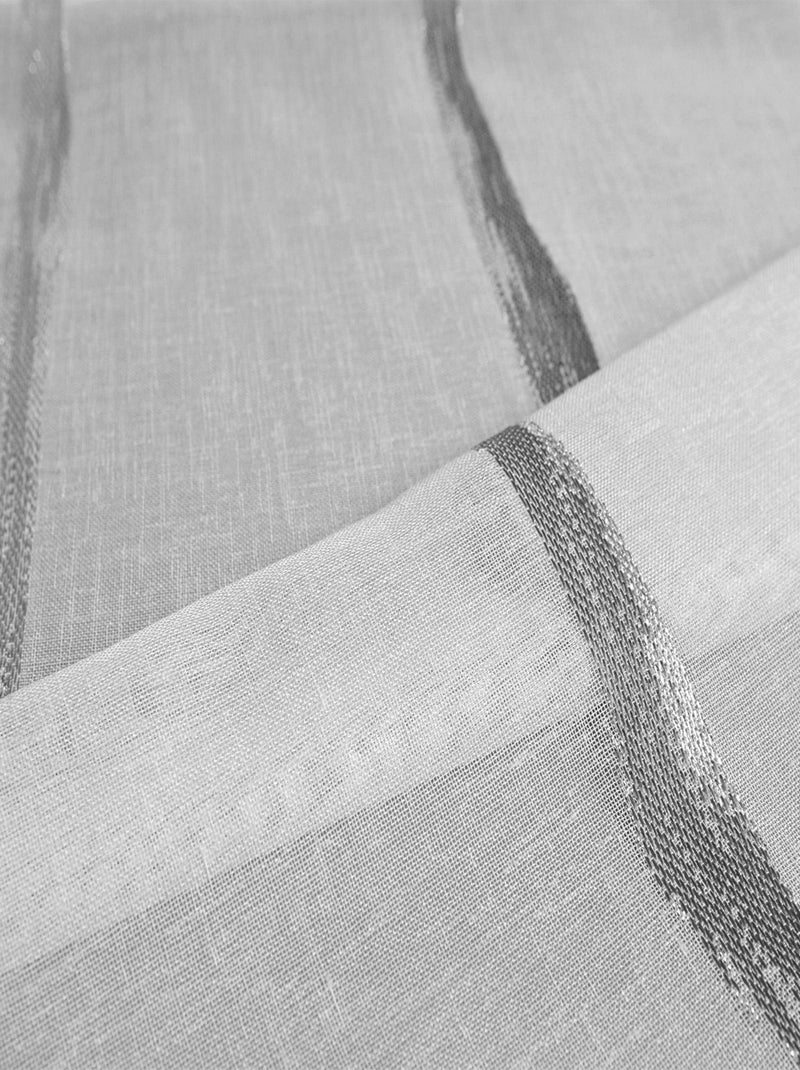 Tejido transparente con rayas de colores Gris claro - Kiabi