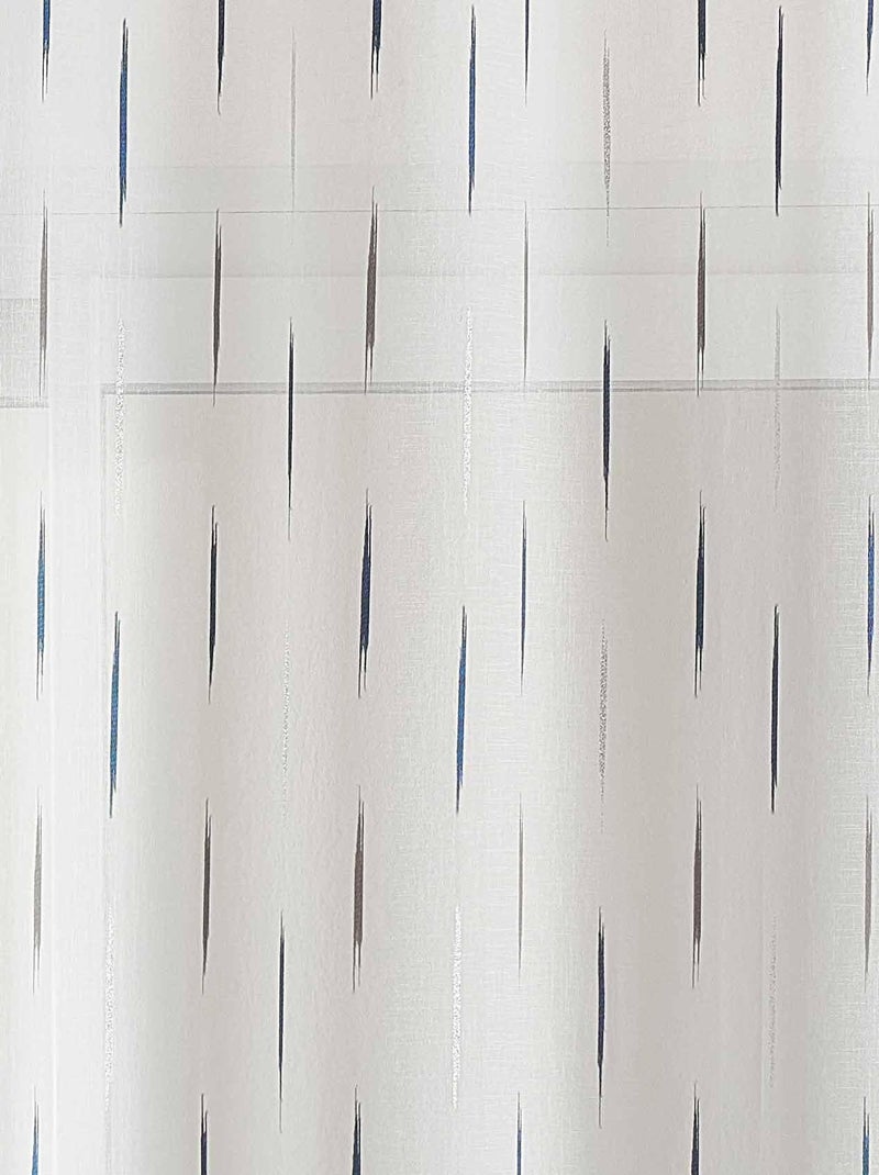 Tela de quesería a rayas jacquard Azul petróleo - Kiabi