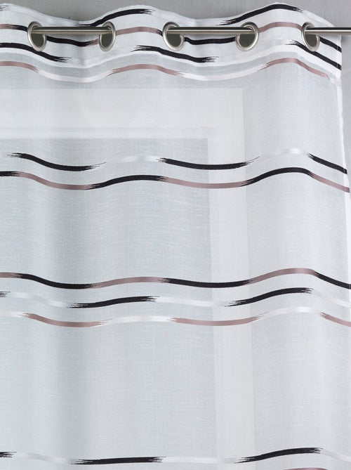 Tela transparente tejida con finas rayas horizontales - Kiabi Tela transparente tejida con finas rayas horizontales - Kiabi