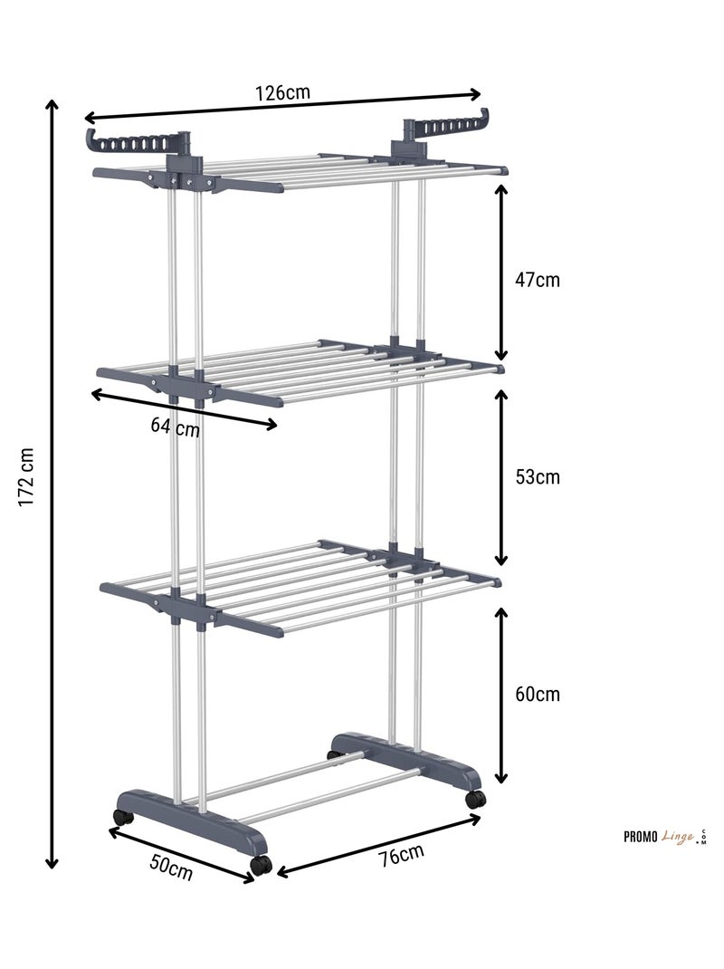 Tendedero de Plastique PROMO LINGE Gris - Kiabi