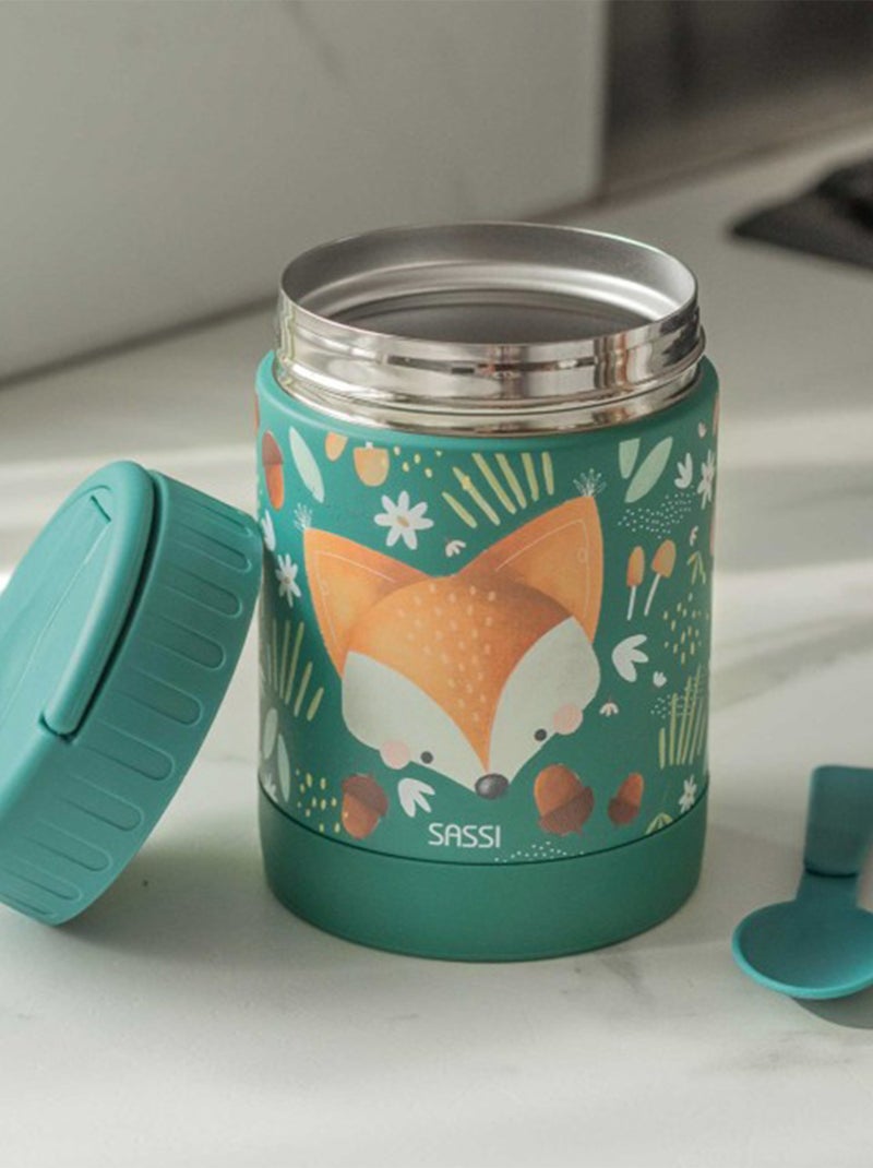 Termo de comida infantil de acero inoxidable | Sassi Junior Verde bosque - Kiabi