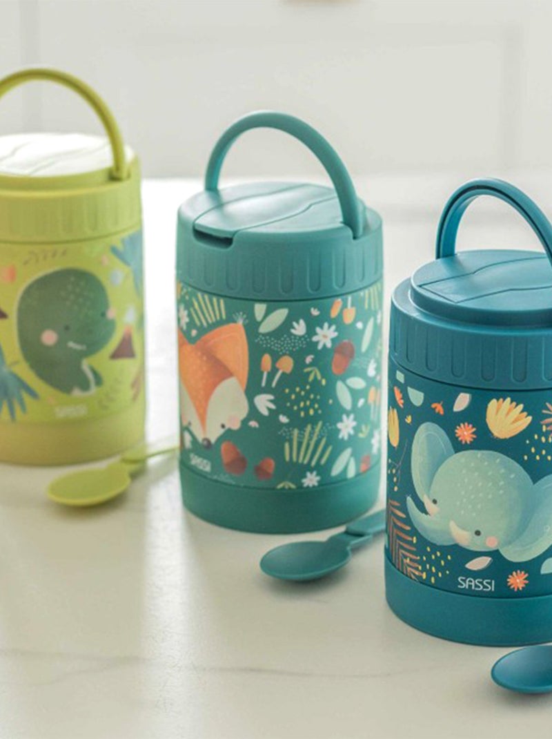 Termo de comida infantil de acero inoxidable | Sassi Junior Verde bosque - Kiabi