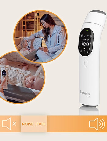 Termómetro sin contacto LIONELO Feverscan - Función de memoria - Alerta de fiebre - Mide en 1 segund