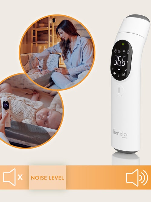 Termómetro sin contacto LIONELO Feverscan - Función de memoria - Alerta de fiebre - Mide en 1 segund - Kiabi