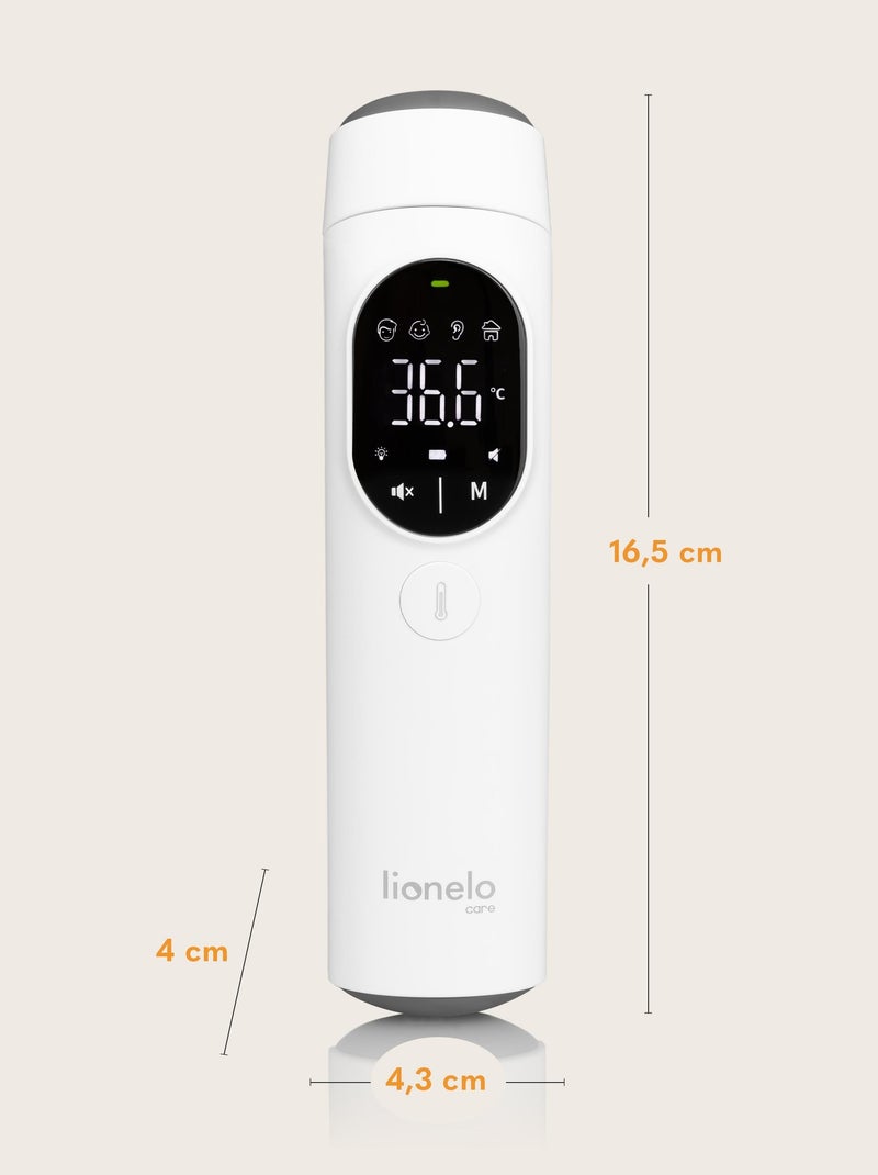Termómetro sin contacto LIONELO Feverscan - Función de memoria - Alerta de fiebre - Mide en 1 segund Blanco - Kiabi