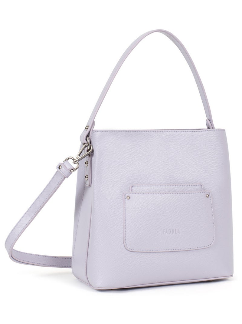 TESSA - Bolso de mano con 1 asa Malva lila - Kiabi