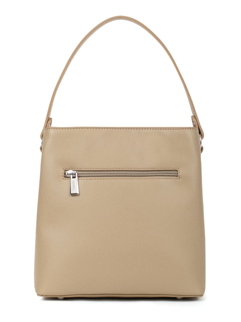 TESSA - Bolso de mano con 1 asa Marrón oscuro - Kiabi