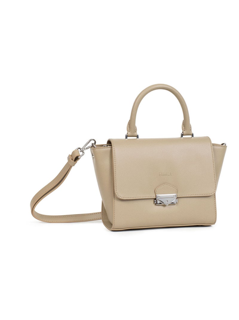 TESSA - Bolso de mano con 1 asa Marrón oscuro - Kiabi