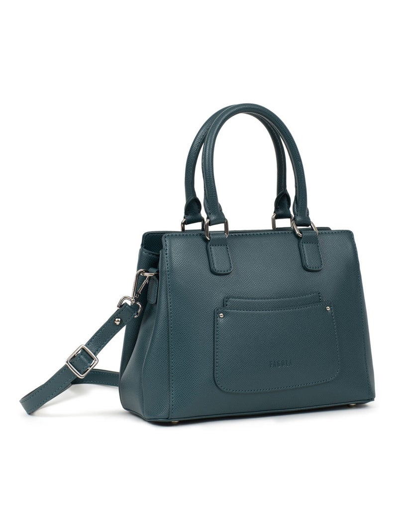 TESSA - Bolso de mano con 2 asas Azul petróleo - Kiabi