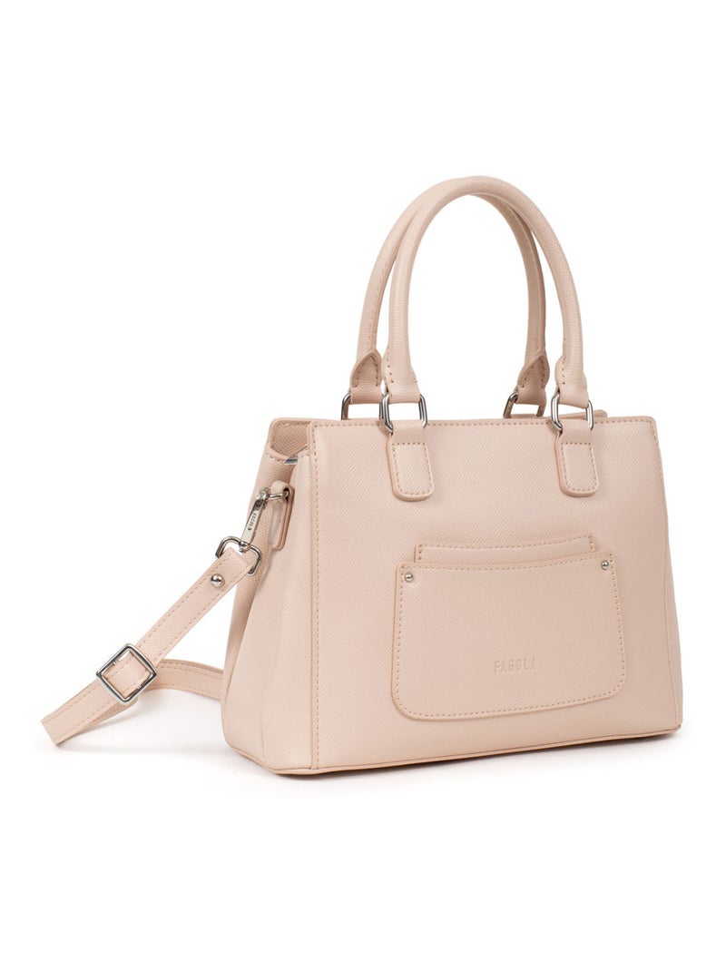 TESSA - Bolso de mano con 2 asas Beige/Rosa - Kiabi