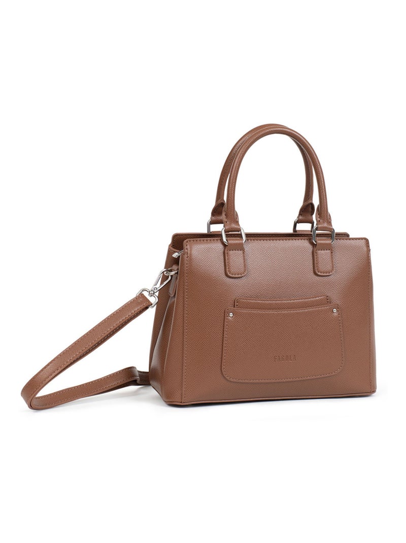 TESSA - Bolso de mano con 2 asas Terracota - Kiabi