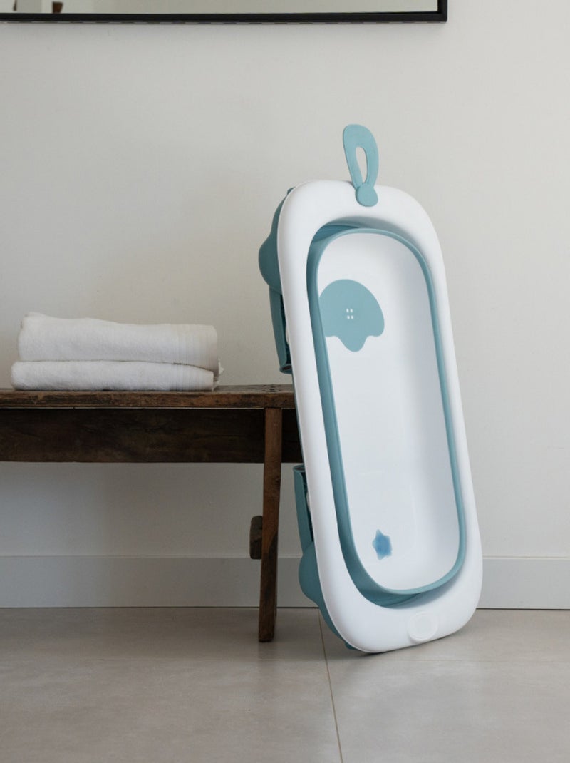 Thermobaby BALNÉA bañera para bebé plegable compacta con tapón de drenaje Blanco - Kiabi