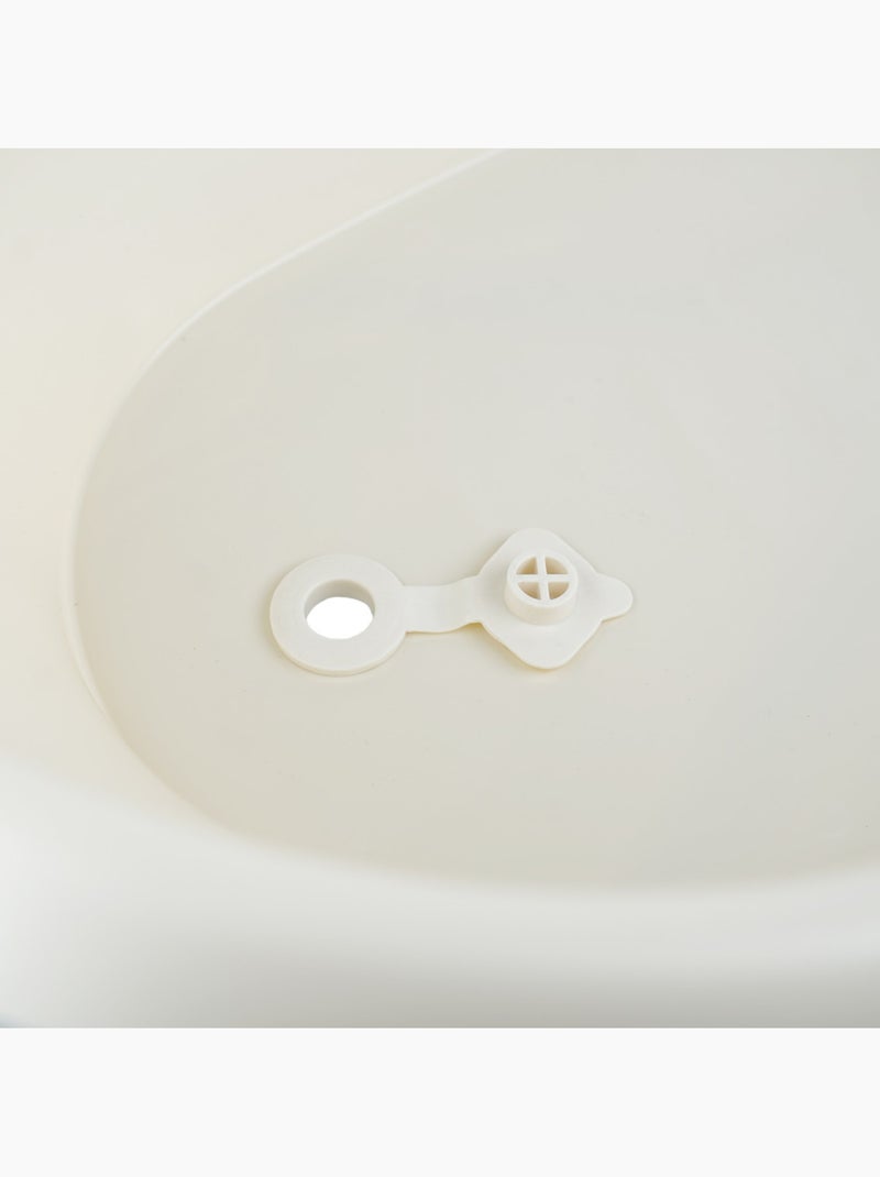 Thermobaby bañera para bebé Vasco de polipropileno blanco muguet con bordes redondeados Blanco - Kiabi