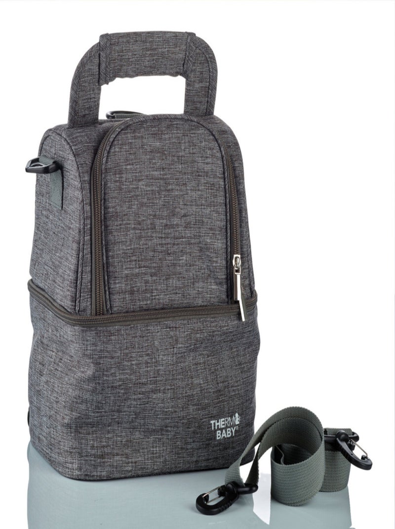 Thermobaby bolsa de comida isotérmica 4,5 L con 2 compartimentos Gris - Kiabi