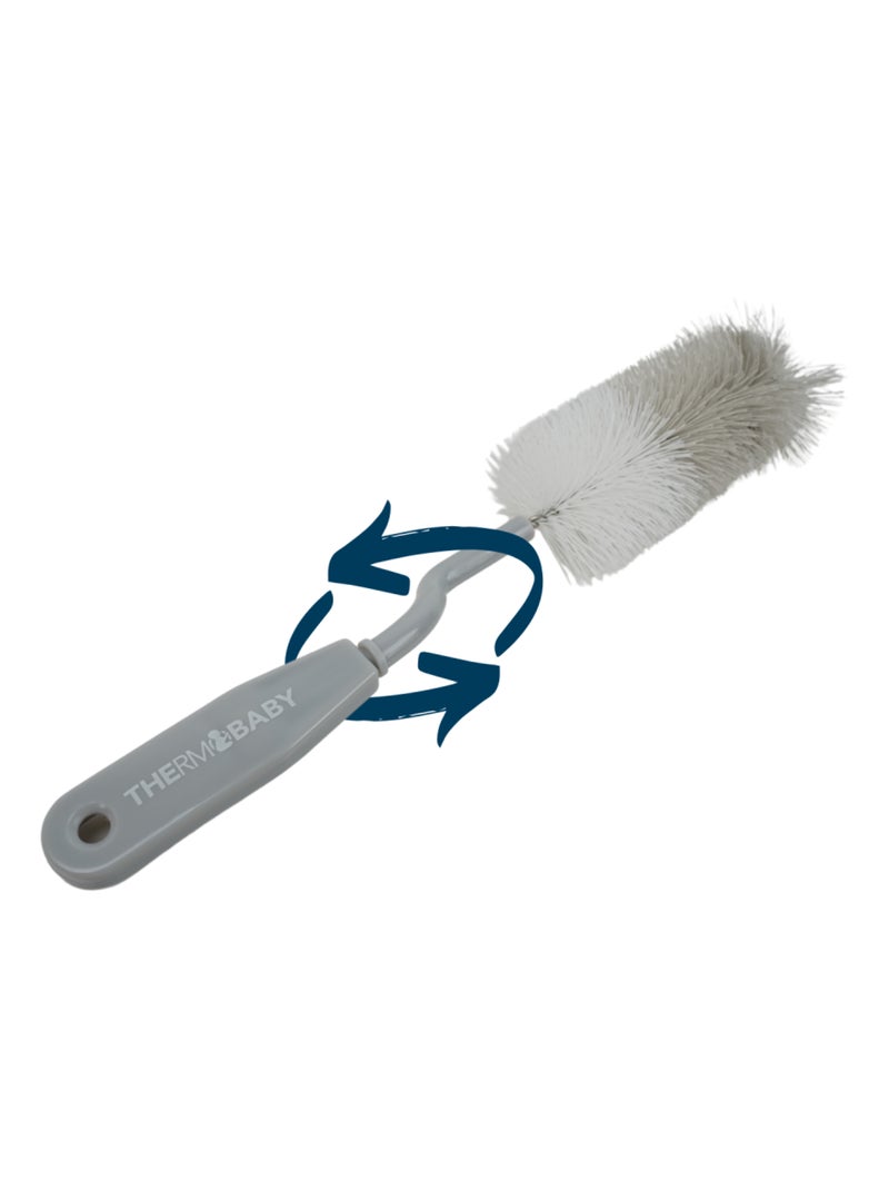 Thermobaby cepillo giratorio para biberones y cepillos para tetinas Gris Charme Gris - Kiabi