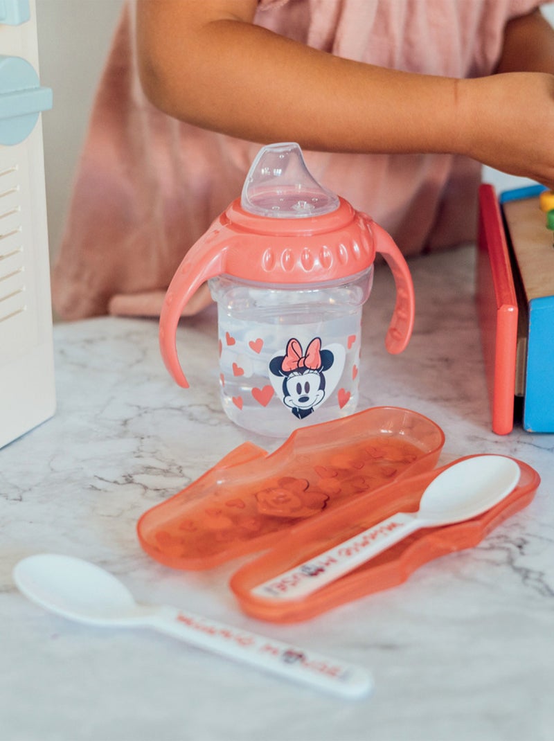 Thermobaby Disney Baby Minnie lote de 2 cucharas con estuche de transporte Rosa - Kiabi