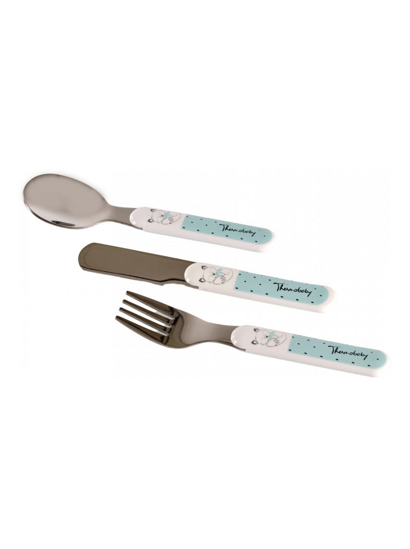Thermobaby Estuche de cubiertos infantiles de acero inoxidable diseño Bosque Blanco - Kiabi