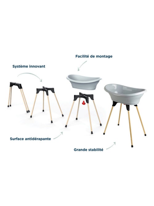 Thermobaby kit de baño VASCO con pie plegable y tubo de desagüe - Kiabi