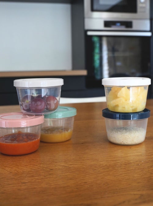 Thermobaby lote de 10 recipientes de comida para bebé de 250 ml con tapas herméticas - Kiabi Thermobaby lote de 10 recipientes de comida para bebé de 250 ml con tapas herméticas - Kiabi