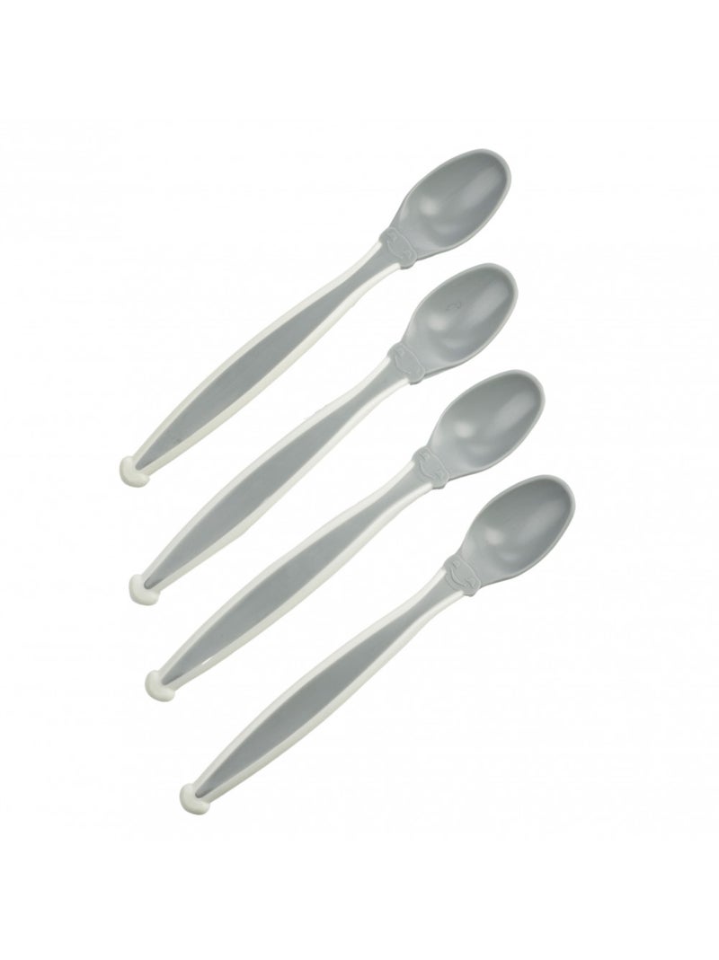 Thermobaby lote de 4 cucharas blandas para bebé “Mis primeros alimentos” Gris - Kiabi