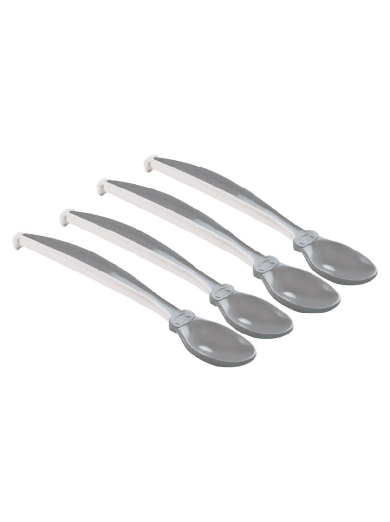 Thermobaby lote de 4 cucharas blandas para bebé “Mis primeros alimentos” Gris - Kiabi