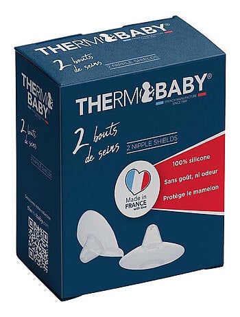 Thermobaby protectores de lactancia en silicona ultra finos transparentes, lote de 2