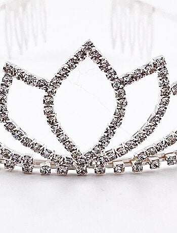 Tiara espiga plateada disfraz princesa niña | Labay