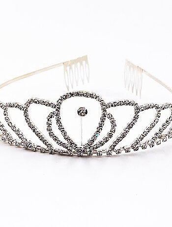 Tiara perla plateada disfraz princesa niña - Labay