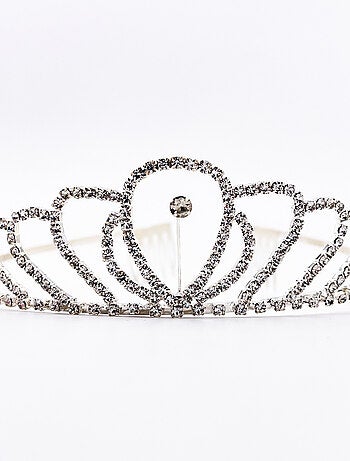Tiara perla plateada disfraz princesa niña - Labay