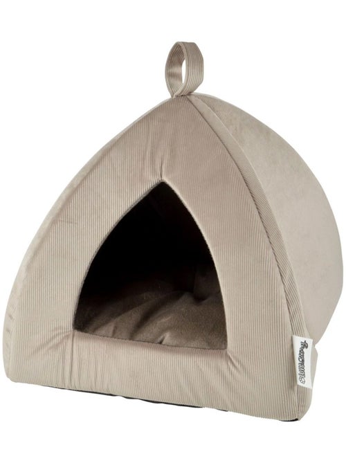 Tienda de campaña de terciopelo de canalé para gato - Kiabi Tienda de campaña de terciopelo de canalé para gato - Kiabi