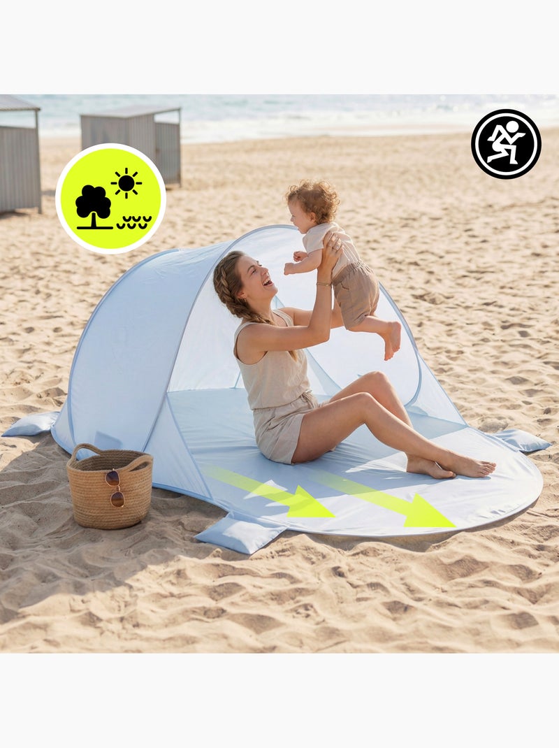 Tienda de playa pop-up hypermotion - refugio ligero y rápido para toda la familia Azul - Kiabi