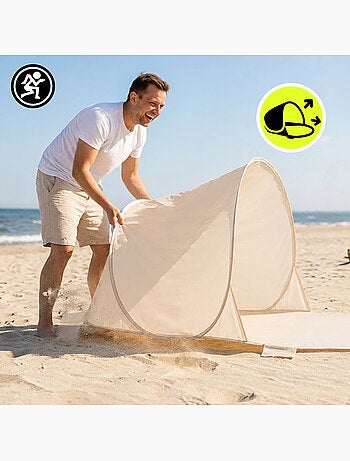 Tienda de playa pop-up hypermotion - refugio ligero y rápido para toda la familia