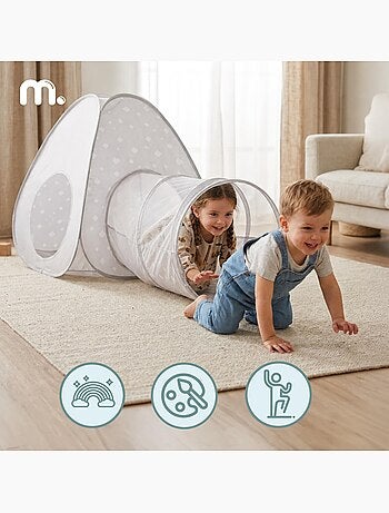 Tienda pop-up 2 en 1 para niños mamabrum – tipi y túnel de juego