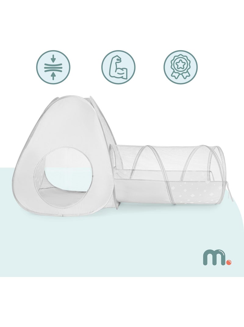 Tienda pop-up 2 en 1 para niños mamabrum – tipi y túnel de juego Gris - Kiabi