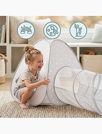Tienda pop-up 3 en 1 para niños mamabrum – circuito de juego interior y exterior