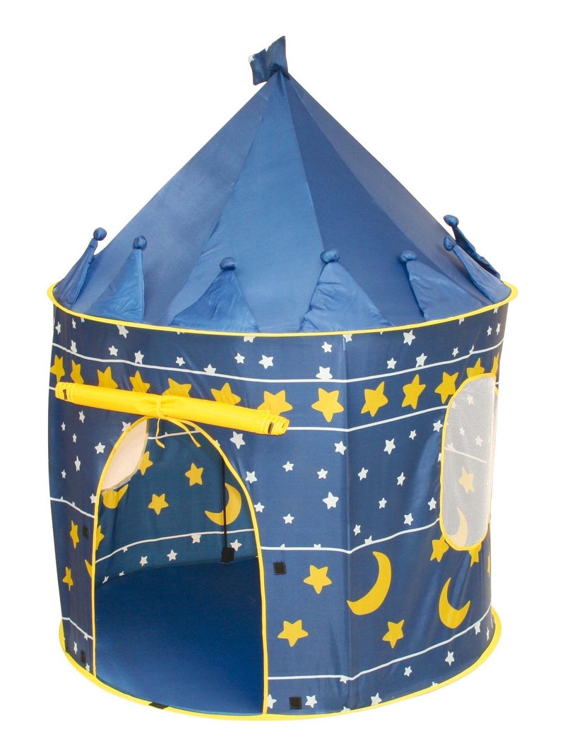 Tienda pop-up castillo fortaleza con estrellas + bolsa de transporte - ROBA Azul Amarillo Blanco - Kiabi